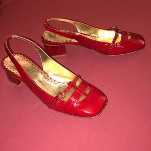 Juicy Couture Red Patent low heel size 9